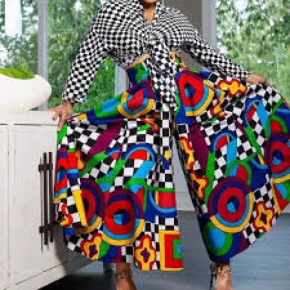Pants - Colorful Geometric patterns Wide Leg Pants